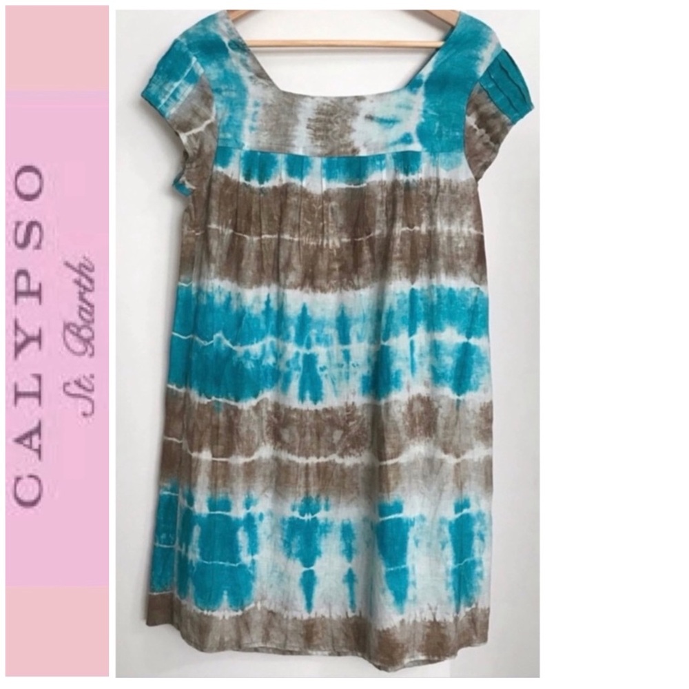 Calypso St. Barth tie-dye linen dress size M